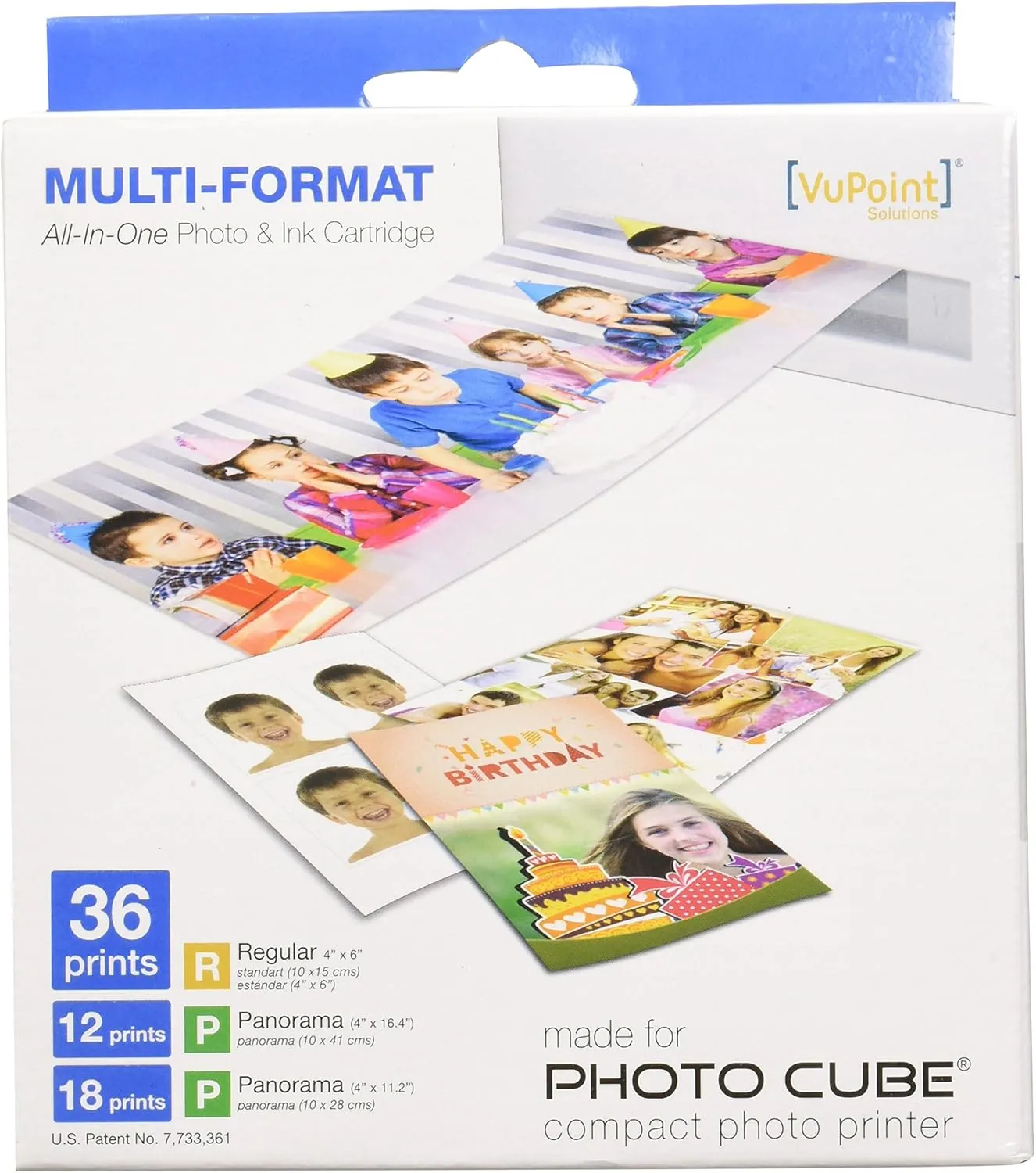 VuPoint Solutions Multi-Format All-In-One Photo and Ink Cartridge for Photo Cube (ACS-IP-P20-VP-BX2)