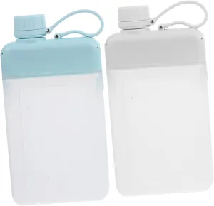 Water Bottle Portable Collapsible Water Cup 2-pack Flat Bottle for Fitness