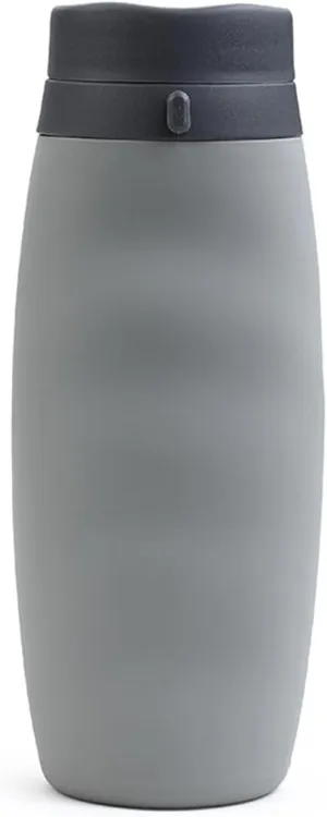 Water Bottle Portable Water Bottle Sports Water Cup Silicone Water Bottles Collapsible Travel Kettle Water Cups Folding Cup(Gray)