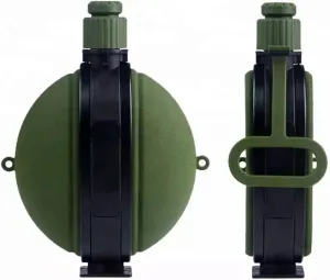 Water Bottle, Tactical Water Bottle, Military Water Canteen, Silicone Water Bottles, Collapsible bottle -bottle for gym, camping, hiking. (green)