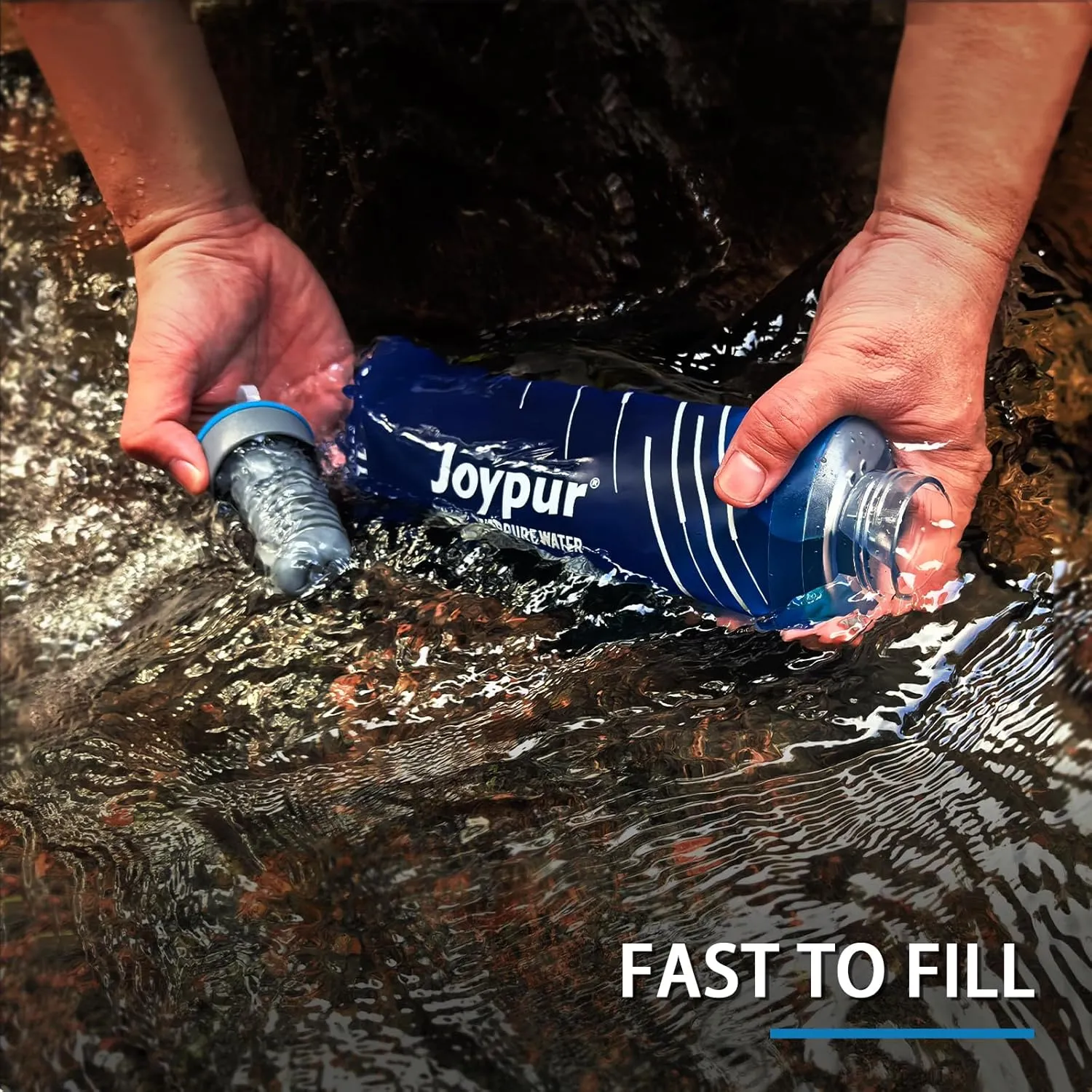 Water Filter Bottle Survival - 650/1000/2000ml Collapsible Water Bottle with NSF/FDA Certification with Filter Squeeze Water Filter Bottle Portable Water Filter Hiking Backpacking Camping