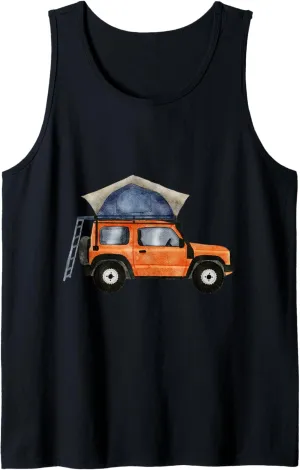 Watercolor Off Road Camping Crew Road Trip Tank Top