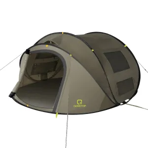Waterproof Camping Tent for Four with Automatic Setup and Spacious Side Screen Windows