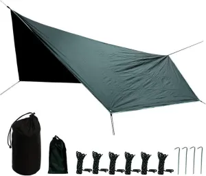 Waterproof Hammock Rain Fly,Portable Large Camping TarpmFast Set Up   Accessories,A Camping Gear Essential (Color : Green, Size : 360 * 280cm)