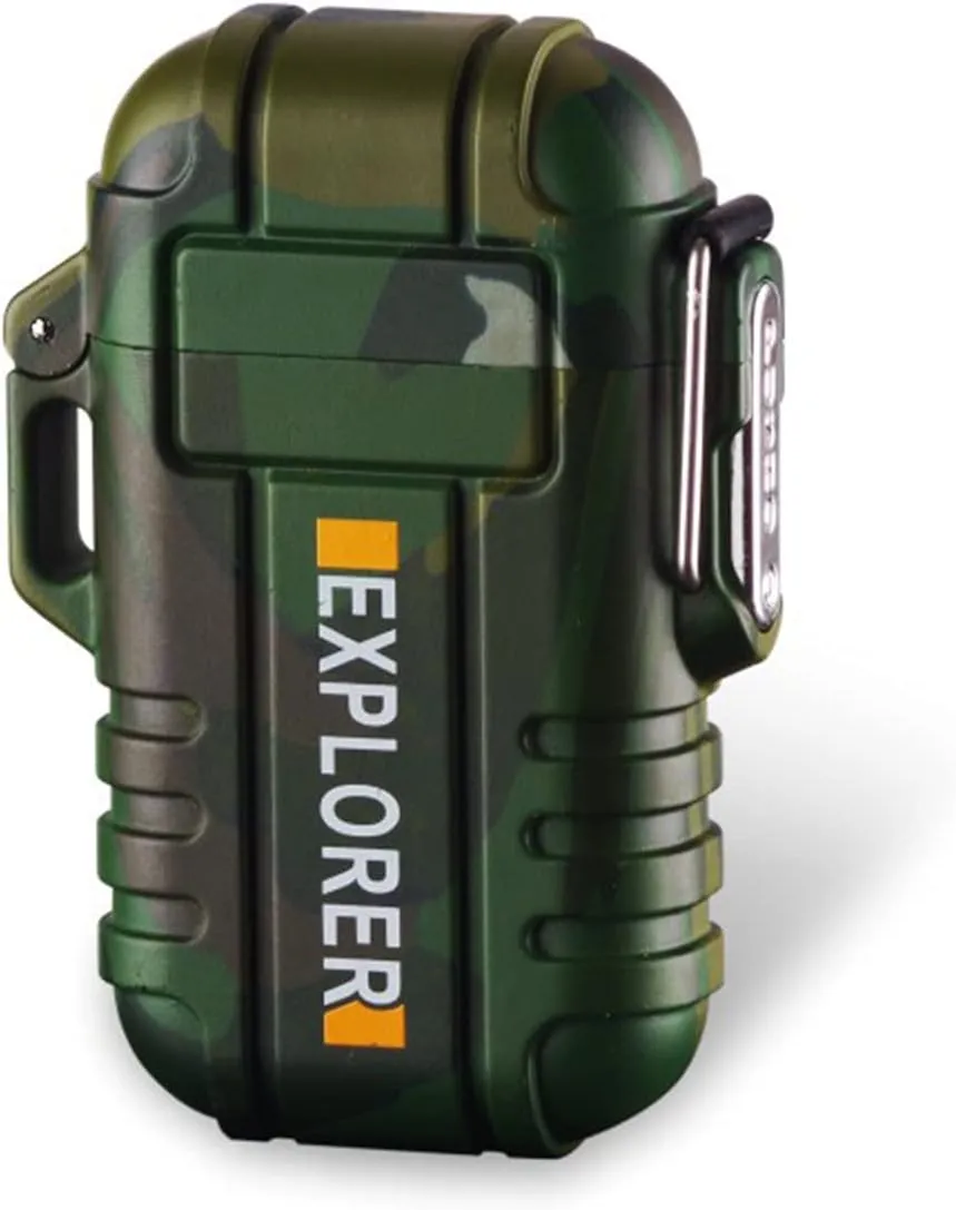 Waterproof Lighter Windproof Lighters Mini Lighters USB Rechargeable Lighter Easy to Use Lighter Flameless Lighters Portable Camping BBQ Kitchen