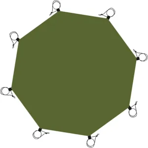 Waterproof Octagonal Tent Footprint Floor Mat Sun Protection Hammock Shelter Ground Sheet Camping Tarp for Camping Gear, No Ground Nails