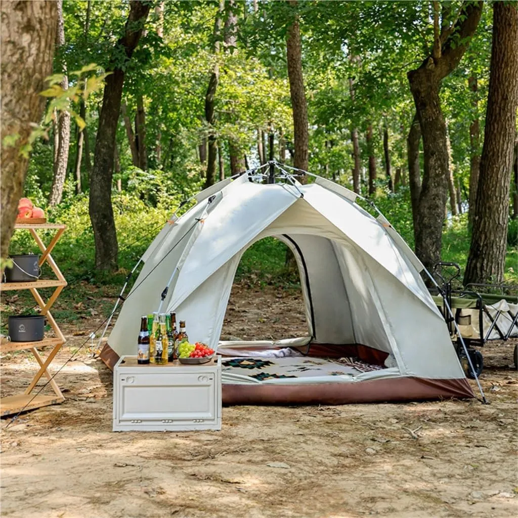 Weatherproof Tents Outdoor Tent, Fully Automatic Quick-Opening Tent, Installation-Free Portable Double-Layer Camping Tent Camping and Hiking Tents
