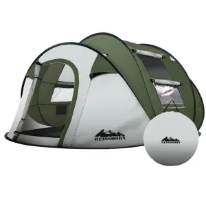 Weisshorn Instant Up Camping Tent 4-5 Person Pop up Tents Family Hiking Beach Dome-QLD_Rural