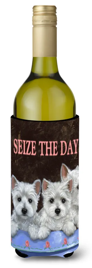 Westie Seize the Day Wine Bottle Hugger PPP3232LITERK