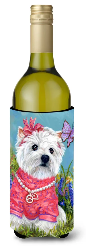 Westie Springtime Wine Bottle Hugger PPP3132LITERK