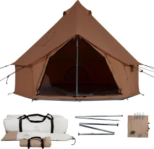 WHITEDUCK Regatta Canvas Bell Tent - w/StoveJack, Waterproof, 4 Season Luxury Camping and Glamping Yurt Tent Outdoor