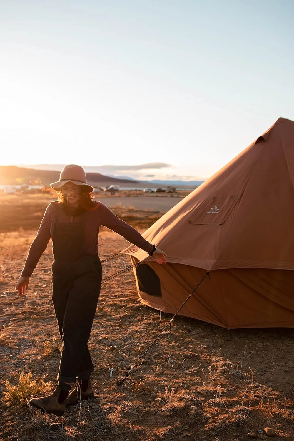 WHITEDUCK Regatta Canvas Bell Tent - w/StoveJack, Waterproof, 4 Season Luxury Camping and Glamping Yurt Tent Outdoor