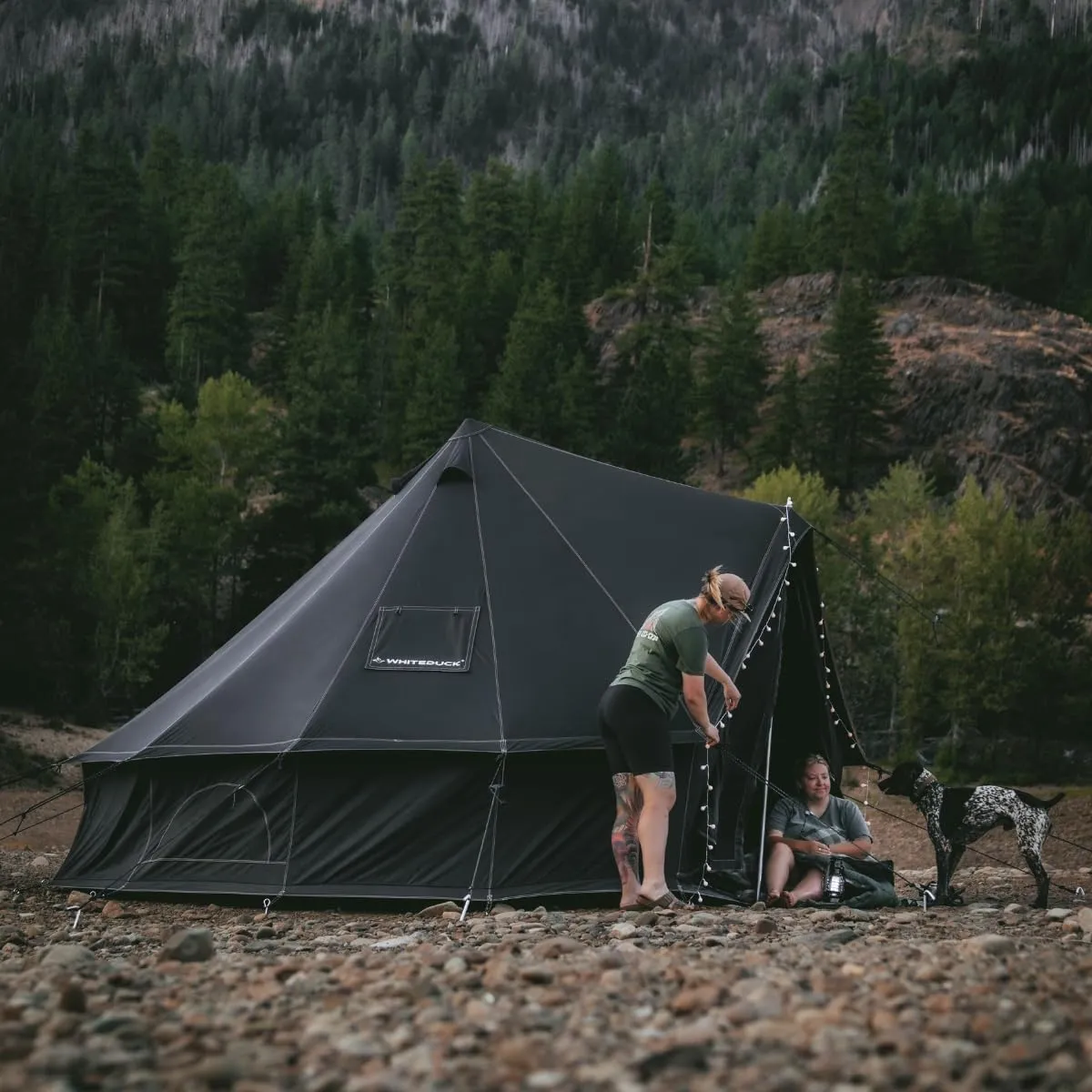 WHITEDUCK Regatta Canvas Bell Tent - w/StoveJack, Waterproof, 4 Season Luxury Camping and Glamping Yurt Tent Outdoor
