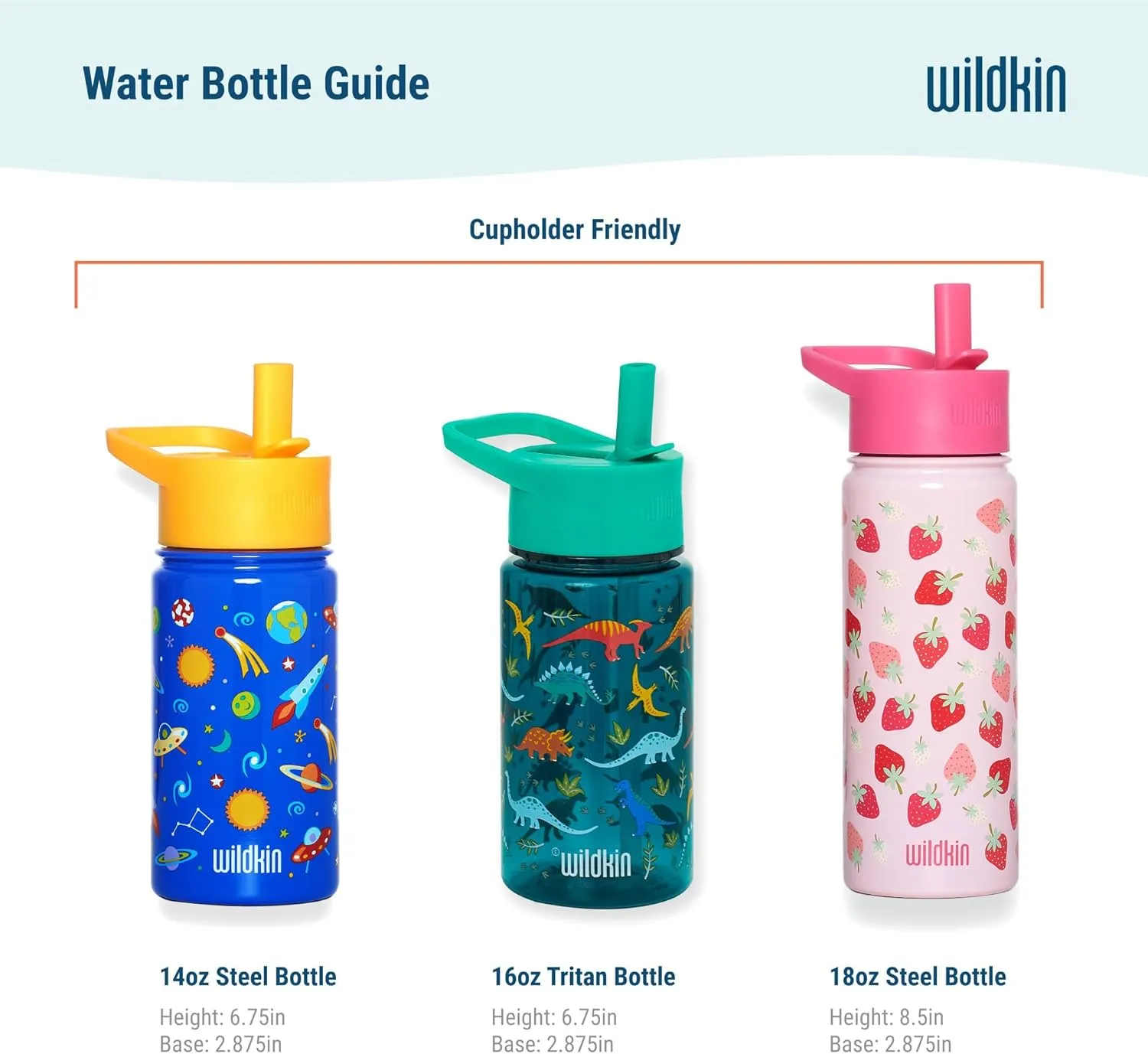 Wildkin Kids 18oz Stainless Steel Water Bottle – BPA-Free, Leakproof, Insulated, Easy-Clean - Ballerina