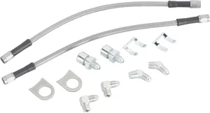 Wilwood 220-17288 Brake Hose Kit - Flexline - DOT Approved - 12 in 3 an Hose - 3 an Straight Female Inlet - 3 an Straight Female Outlet - Fittings/Hardware - Braided Stainless - Universal - Kit