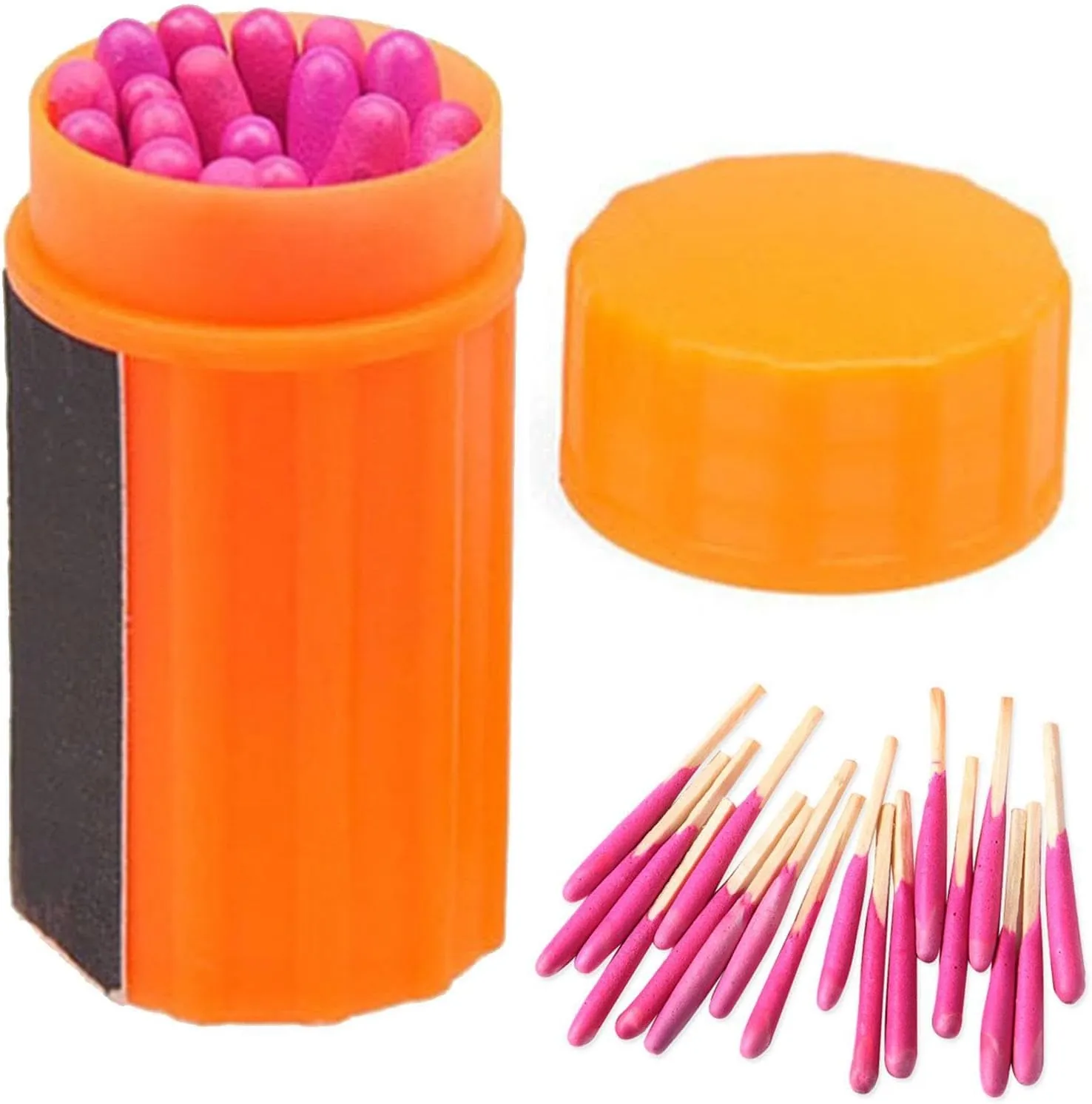 Windproof Waterproof Matches, Stormproof Match Kit Emergenc Y Stormproof Matches Kit with Waterproof Case, Emergencys Fire Starter Matches for Hiking Camping Outdoor Survival(20 /Barrel)