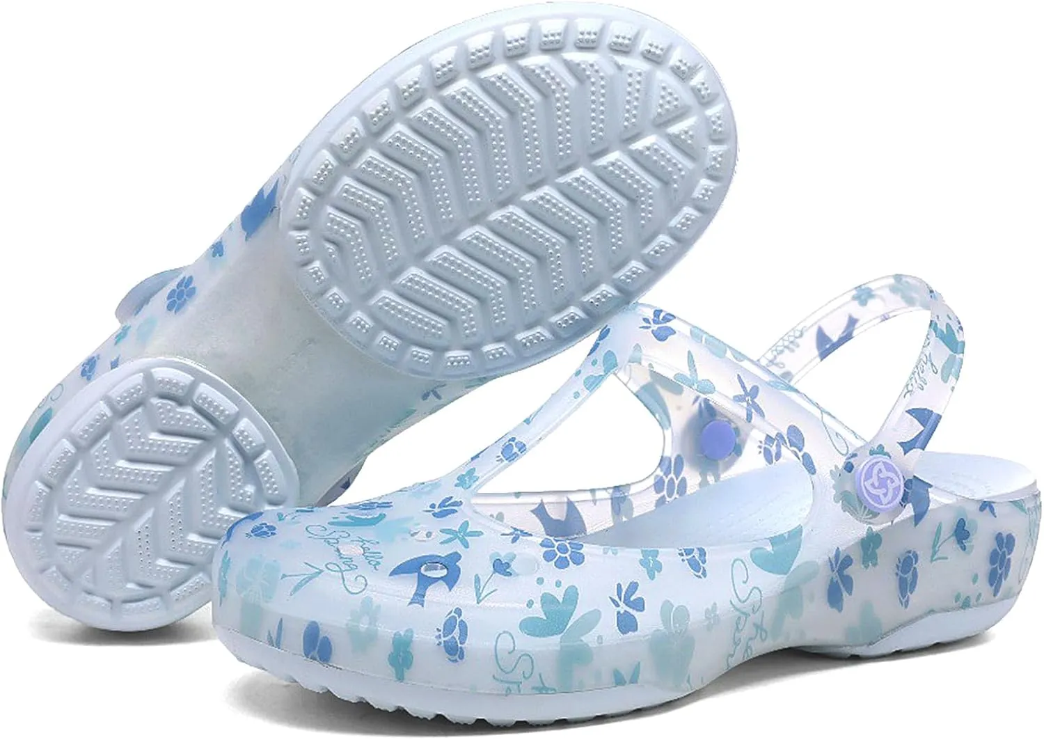 Women's Garden Clogs, Non Slip Platform Mules and Clogs Jelly Hole Shoes