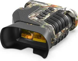 WOSPORTS Night Vision Goggles, 4K Night Vision Binoculars for Adults, 10X Optical Zoom, 8X Digital Zoom, Rechargeable NVG with 3‘‘ Screen and 32GB TF Card, NVG for Camping Hiking & Security