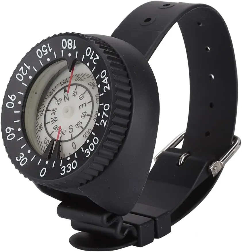 Wrist Compass, Scuba Diving Wrist Compass, Waterproof Night Vision Orienteering Compass for Hiking, Underwater Caving, Scuba Diving