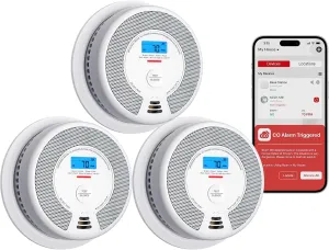 X-Sense Smart Smoke and Carbon Monoxide Detector Combo, Battery-Operated (Not AC Hardwired) Interconnected Combination Smoke Carbon Monoxide Detector, Base Station Required, SC07-MR, 3-Pack