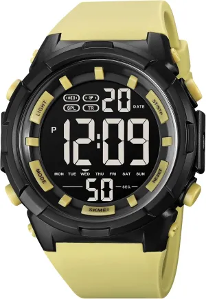 XCZAP Sports Watch for Men Digital Electronic Chronograph with Needle Buckle Strap, Date Display, Night Vision Compatible‌Waterproof Fitness Watch
