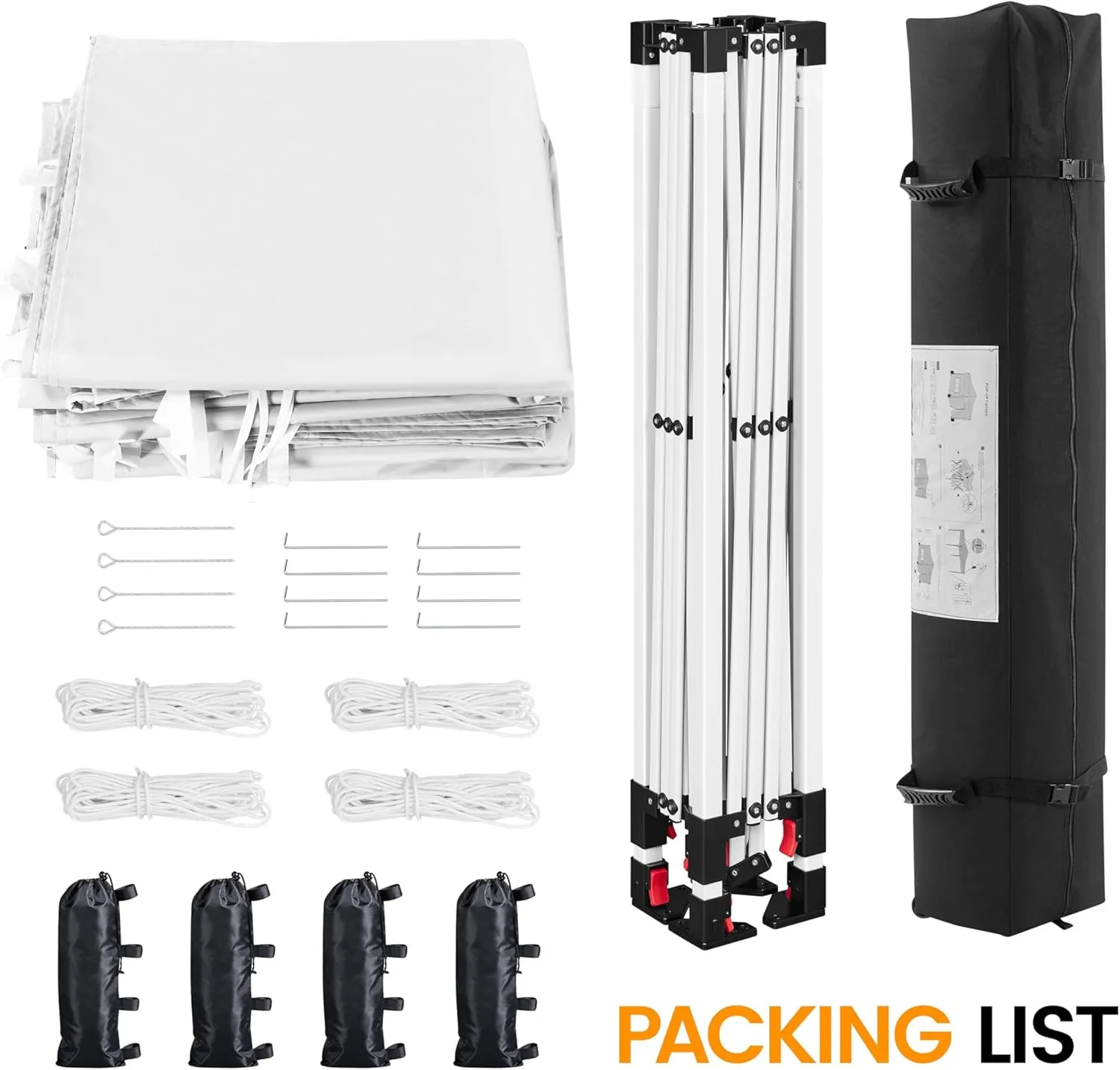 Yaheetech 12x12 Pop Up Canopy with 4 Removable Sidewalls, Portable Enclosed Instant Tent, Waterproof Outdoor Tent, Beach Sun Shelter with 4 Sandbags, 12 Stakes & 4 Ropes, White
