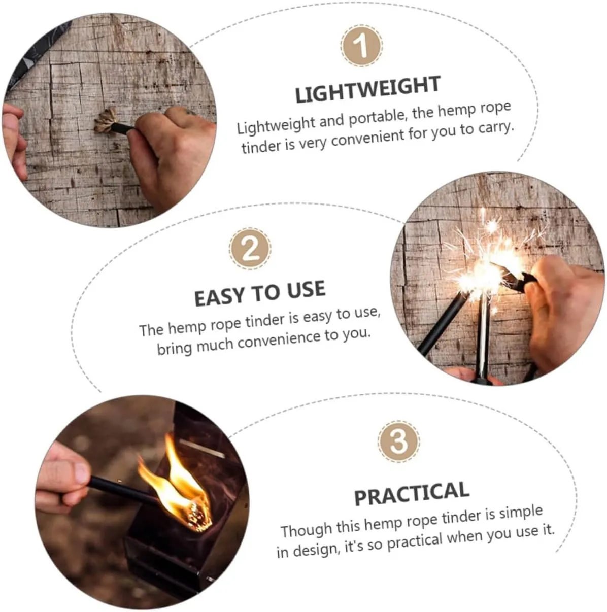 Yardwe Fun Camping Stuff Lantern Camping Utensils Glow Cool Camping Gear Emergency Fire Starter Outdoor