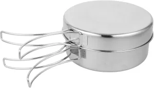 Yardwe Outdoor Camping Pot Stainless Cookware Stainless Cooking Utensils Safe Outdoor Cookware Camping Pot and