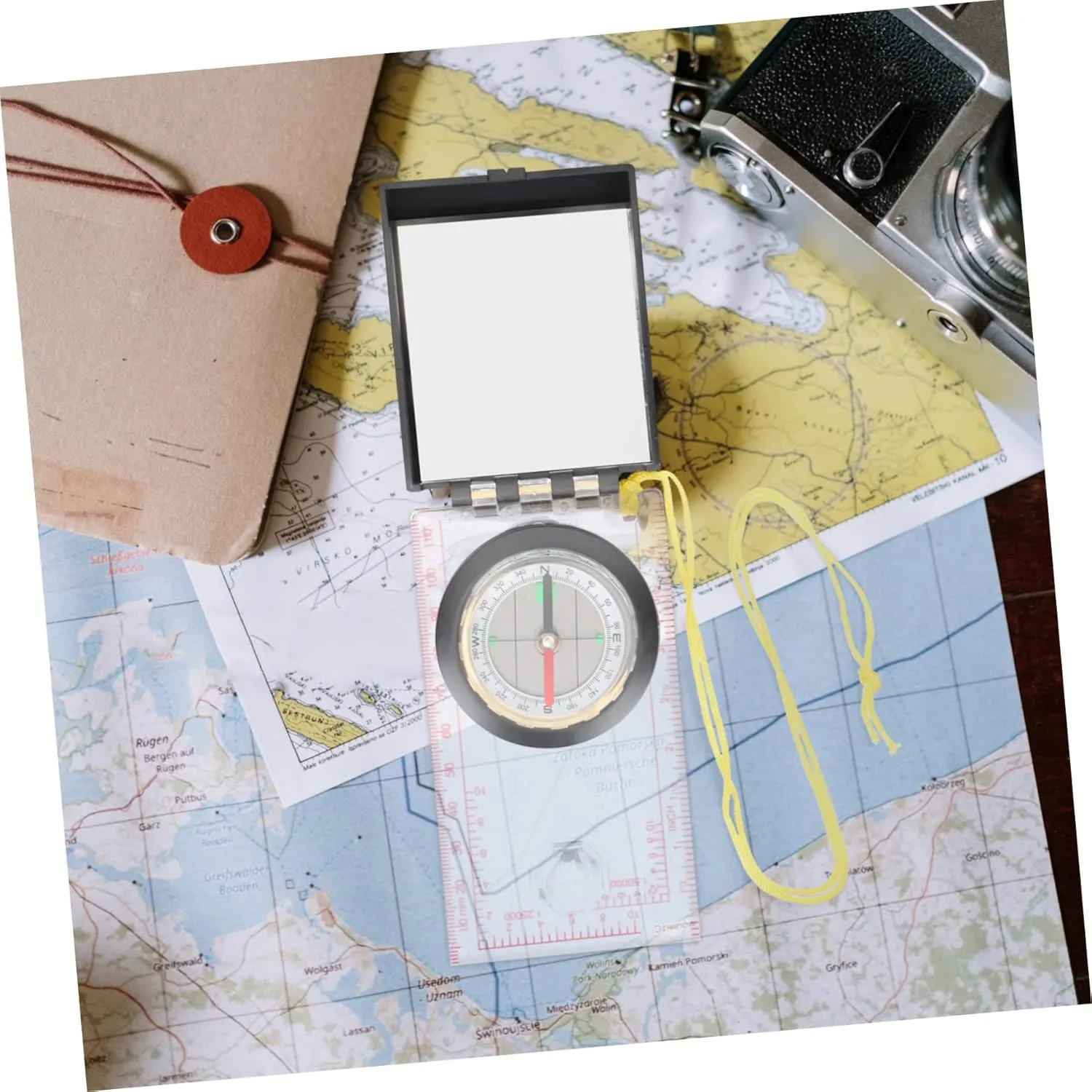 YARNOW Map Ruler Compass Camp Survival Navigation Tool Compass Hiking Directional Compass Mapping Tool Map