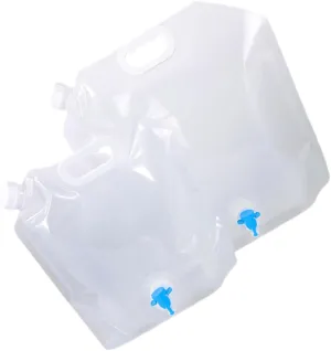 YARNOW Space-saving Portable Water Bags 2 Pack Collapsible Hydration Packs for Hiking Handle Wide Mouth