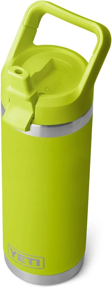 YETI Rambler 18 oz Bottle, Vacuum Insulated, Stainless Steel with Straw Cap, Chartreuse