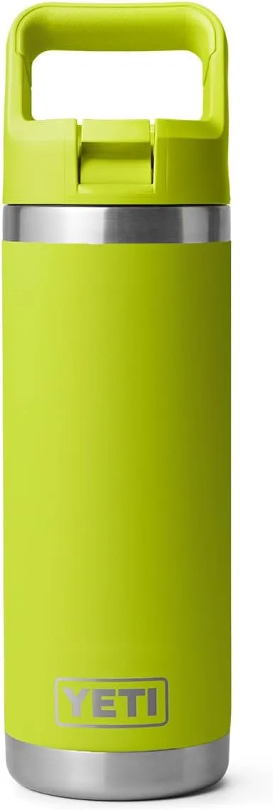 YETI Rambler 18 oz Bottle, Vacuum Insulated, Stainless Steel with Straw Cap, Chartreuse