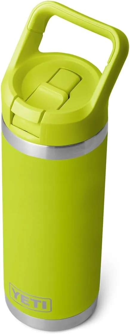 YETI Rambler 18 oz Bottle, Vacuum Insulated, Stainless Steel with Straw Cap, Chartreuse