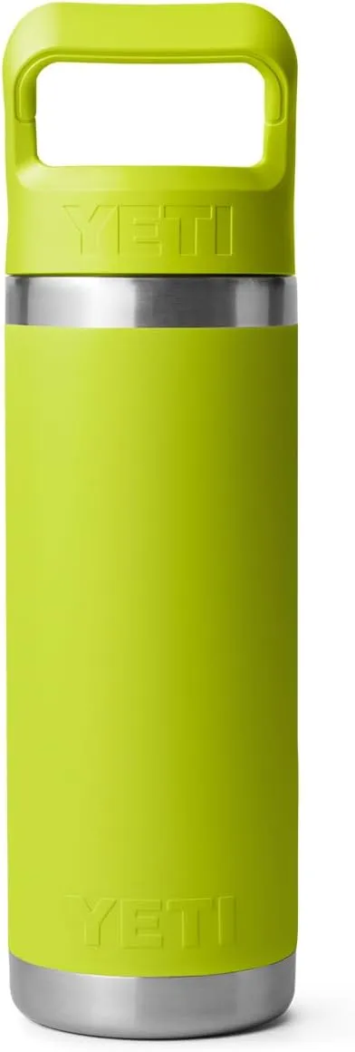 YETI Rambler 18 oz Bottle, Vacuum Insulated, Stainless Steel with Straw Cap, Chartreuse