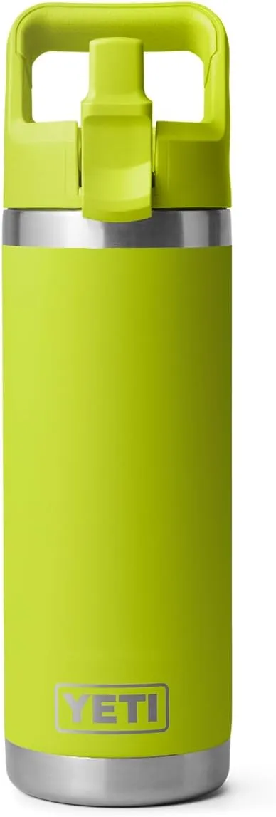 YETI Rambler 18 oz Bottle, Vacuum Insulated, Stainless Steel with Straw Cap, Chartreuse