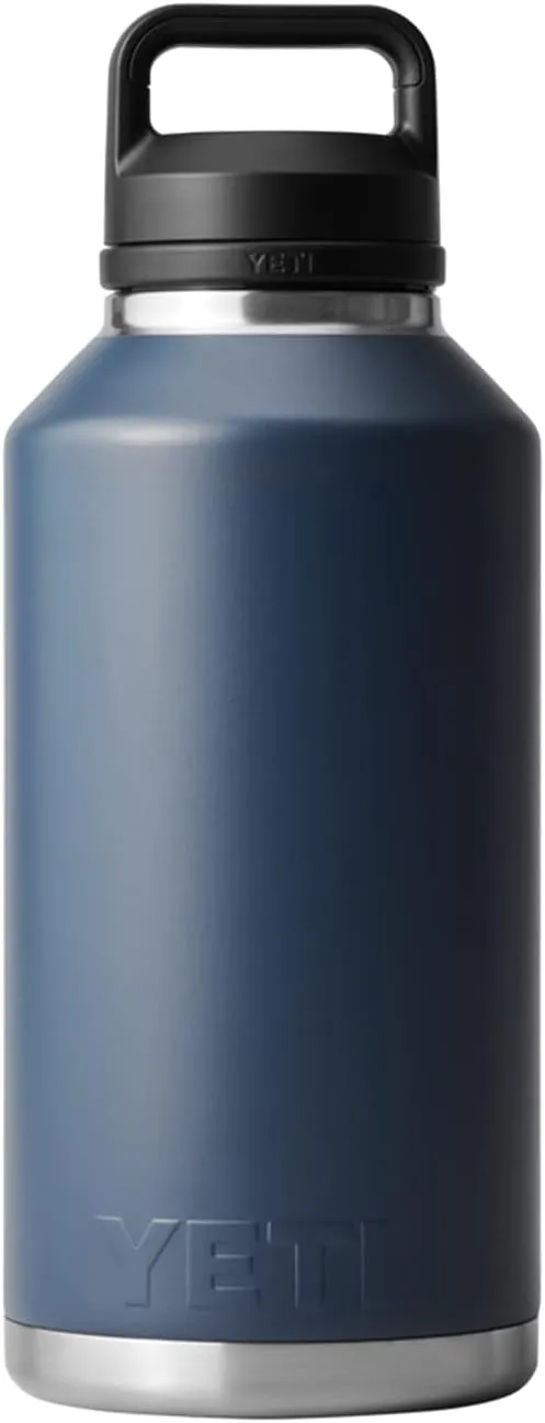 YETI Rambler 64 oz Bottle, Vacuum Insulated, Leakproof, Stainless Steel with Chug Cap, Navy