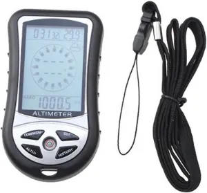 ZEZEFUFU 8 in1 Outdoor Hiking Hunting LED Digital Compass Altimeter Barometer Thermometer Tool