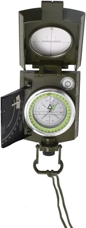 Zinc Alloy Outdoor Compass Multi-Functional Luminous Directional Compass