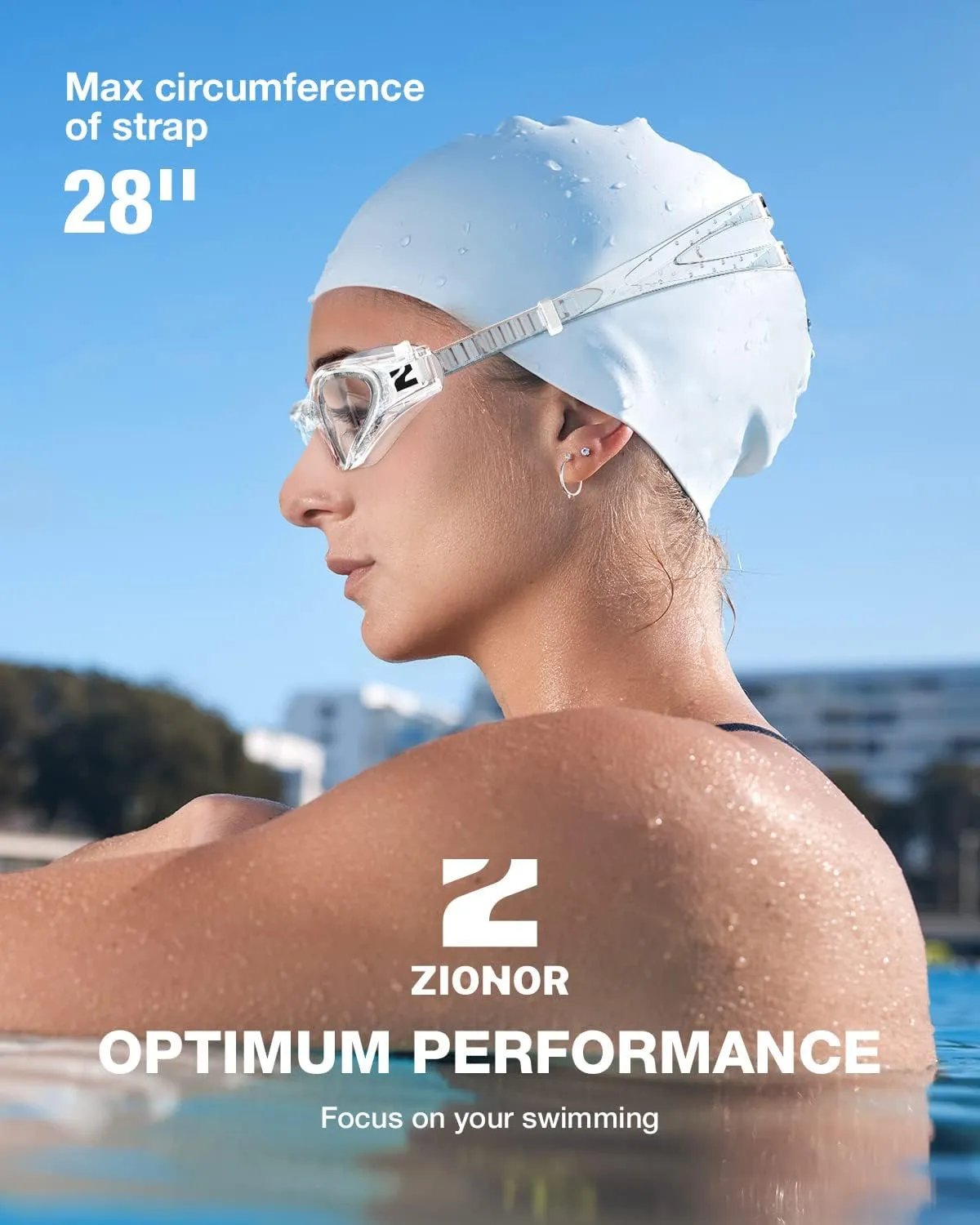 ZIONOR Swim Goggles, G1 SE Swimming Goggles Anti-Fog for Adult Men Women