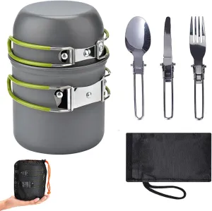 ZJchao Camping Cookware, Camping Cookware, Mess Kit, Camping Cooking Set, Camping Pot, Backpacking Stove for Travel