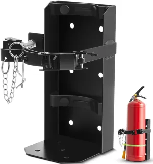 Zonon 1 Pcs Heavy Duty Fire Extinguisher Bracket Metal Fire Extinguisher Holder Wall Mount for Home Car Truck, Mini, Small, and Medium Sized, Black (Fits 10lb Extinguisher)