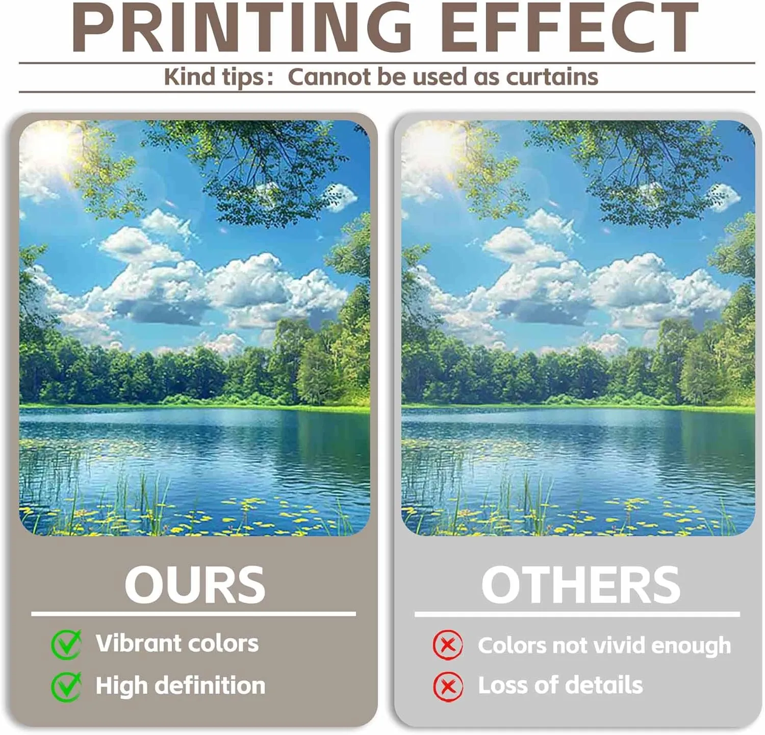 ZTHMOE Fabric 7x5ft Lake Natural Scenery Backdrop River Forest Tree Blue Sky Background Picnic Camping Hiking Spring Outdoor Party Decorations Photoshoot Banner Props